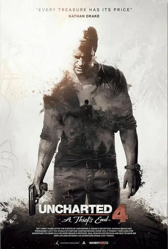 Uncharted 2 Game Art Silk Cloth Poster 13x24 24x43 inches Decor 10 