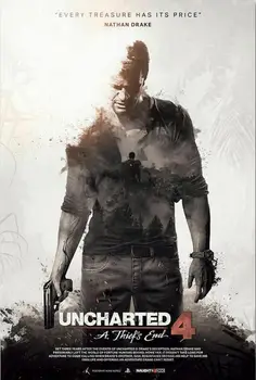 

Uncharted 4 A Thiefs End New Game Art Film Print Silk Poster Home Wall Decor 24x36inch