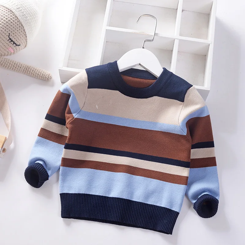 

BOY'S Pullover 19 Autumn And Winter New Style Children Crew Neck Sweater 2-7-Year-Old Kids Fine Sweater