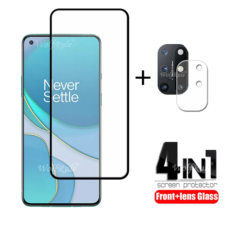4-in-1 For Oneplus 8T Glass For Oneplus 8 T Tempered Glass Full Glue Screen Protector For Oneplus 8 Nord Z Oneplus 8T Lens Glass afbeelding