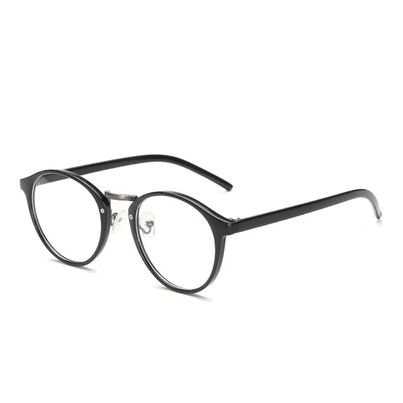 Seemfly женские цветочные Fnished близорукость очки металлические круглые очки для близоруких для дам короткие очки с градусом-1,0 до-4,0 - Цвет оправы: Black Myopia 4.0
