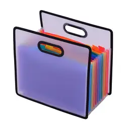 Аккордеон расширяющаяся папка для файлов A4 бумажный шкаф для документов 12 карманов Радужный цветной портативный органайзер для чеков с