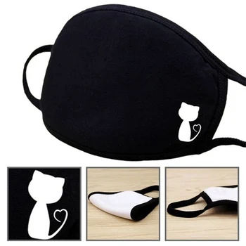

Unisex Reusable Cotton Face Mask Breathable Moisture-Wicking Soft Fashion Cartton Printed Washable Black Face Mask Men and Women