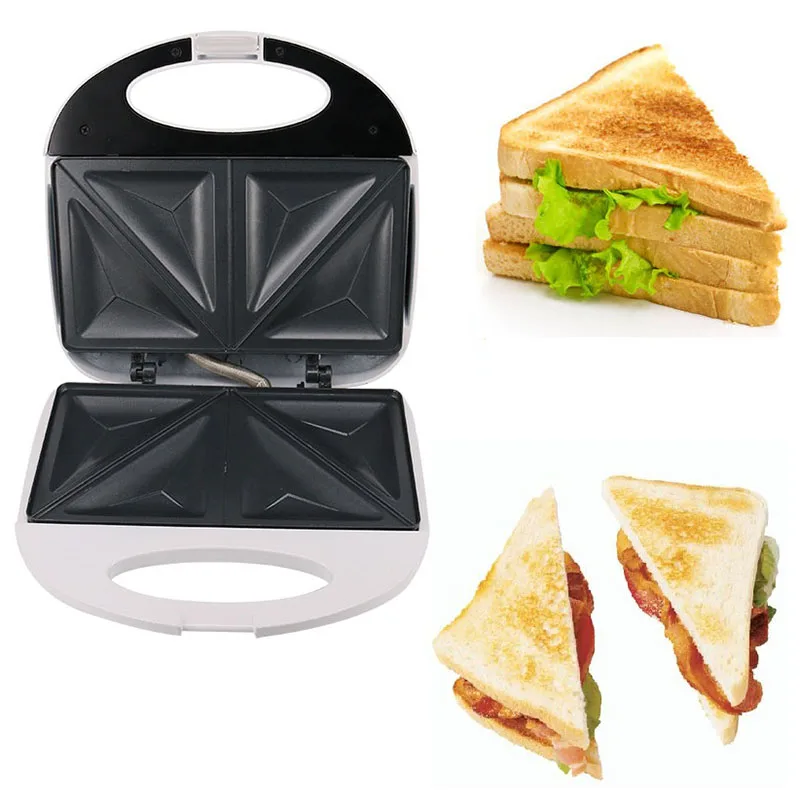 

750W Electric Sandwich Maker Waffle Maker Automatic Cake Grill Fast Breakfast Cooking Machine Kitchen Tool for Home UK Plug