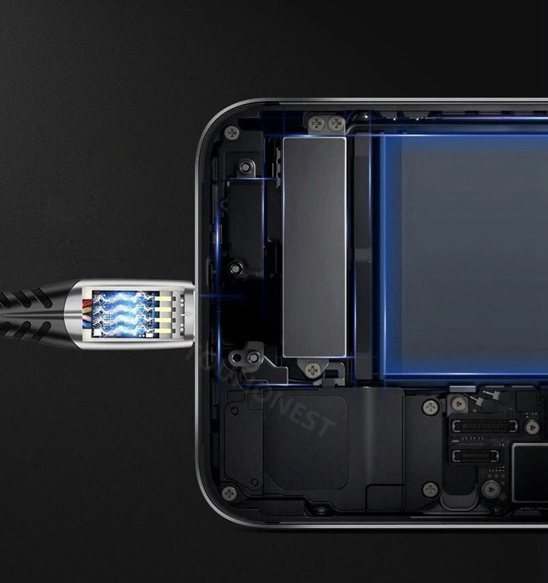 Для iPhone 11 XS Max XR Xiaomi huawei QC 3,0 Автомобильное зарядное устройство USB кабель 3A Тип Кабеля C Micro Android usb-кабель для быстрой зарядки светильник кабель