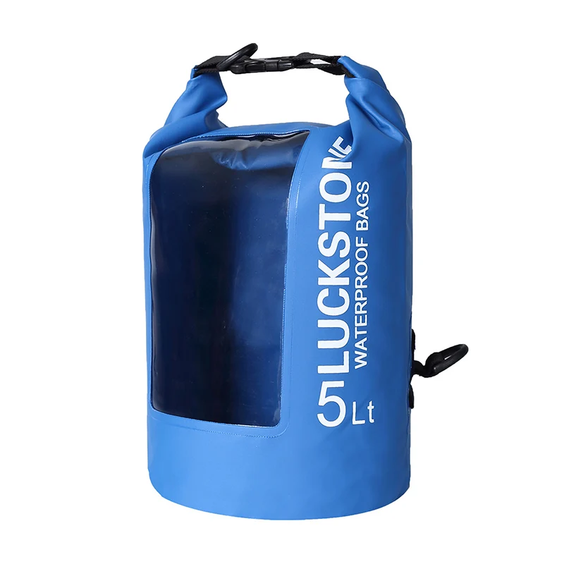 

Luckstone Camping Hiking PVC Dry Bag Ocean Pack Waterproof Backpack Rafting Bag Waterproof Bag For Mobile Phone With Window 5L