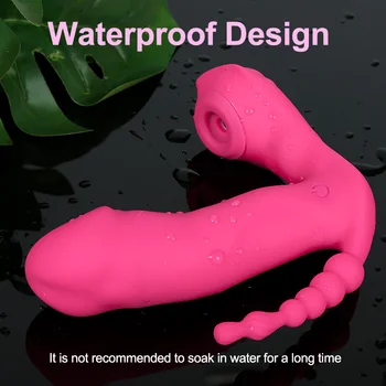 3 IN 1 Sucking Vibrator 7 Mode Vibrating Sucker Anal Vagina Clitoris Stimulator Wearable Oral Suction Erotic Sex Toys for Women 3