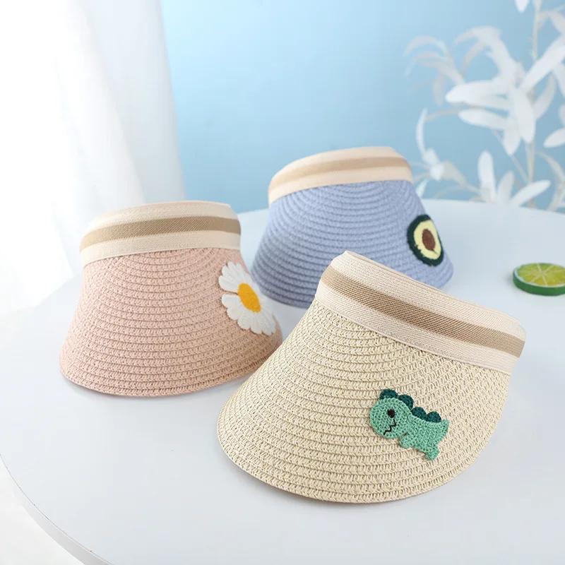 

adjustable Candy-colored Fruit Design Baby Boy Girl Hats Children's Sun Protection Straw Hat Lovely Protective Caps ZL914