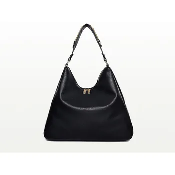 

European And American Simple Fashion Large Capacity Shoulder Bag Exquisite Oily Leather With Pure Color Chain Lady Messenger bag