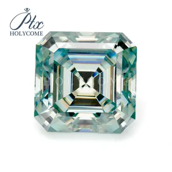 

5.5X5.5mm 2020 hot sale D VVS1 High quality blue Asscher cut GRA loose Moissanite supplier factory direct sale gemstone