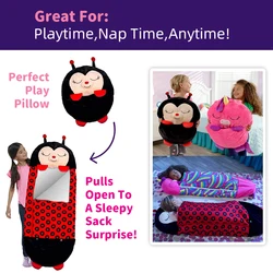 Saco de dormir grande de dibujos animados para niños, manta esponjosa de Navidad, muñeco de peluche, pijamas grandes para bebés, pijamas de unicornio