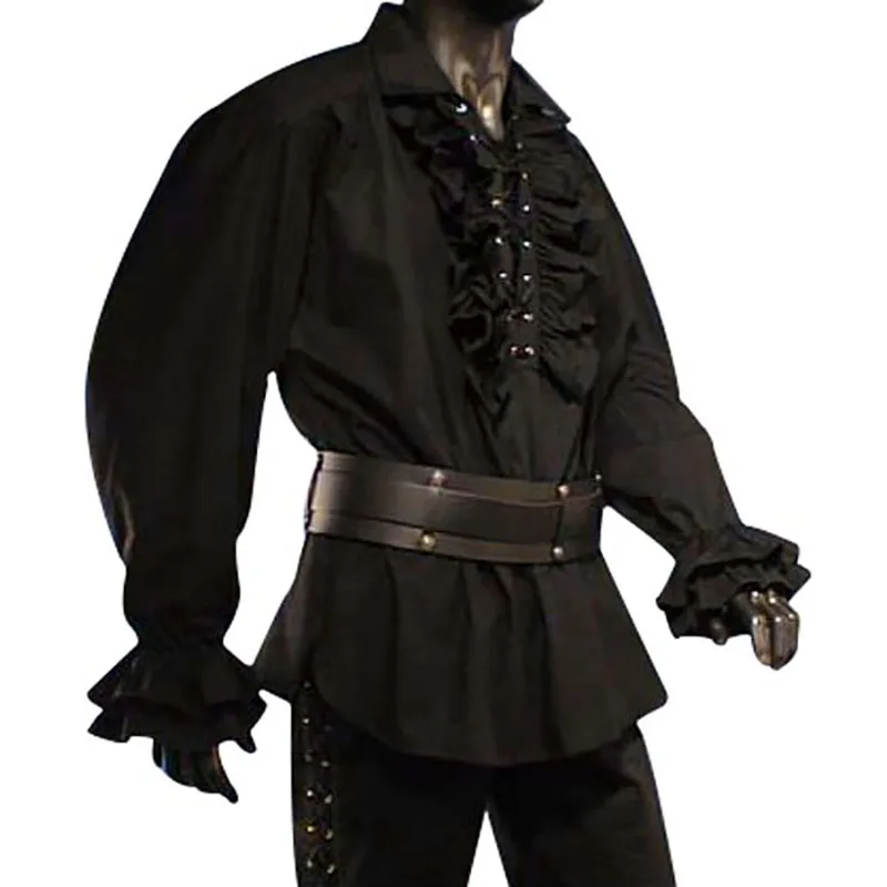 Costumes & Cosplay Apparel Beotyshow Mens Ruffled Gothic Lace Steampunk