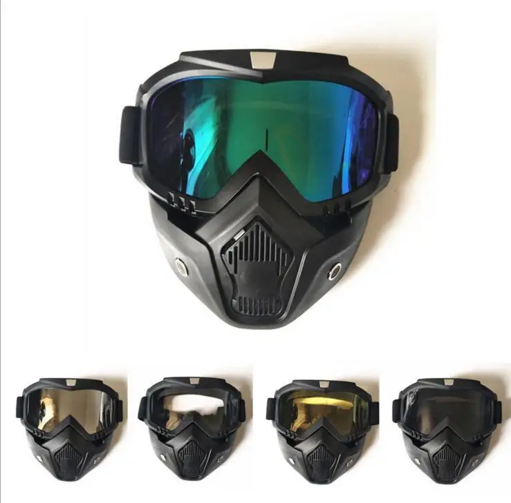 CE Стандартный мотоциклетный шлем для верховой езды внедорожные комплект открытый Харли глаз защитные очки разбитым маска ЕС Стандартный