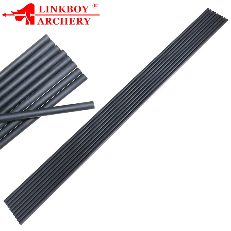 12pcs Linkboy Archery Carbon Arrow Shaft 30" Sp500 Mix Carbon Fiber