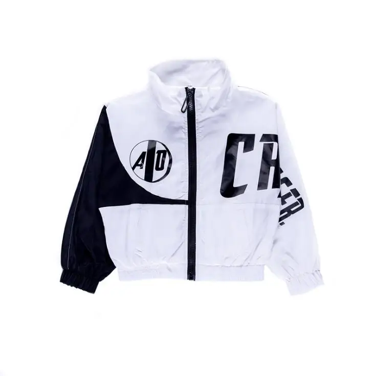 White Jacket Детская свободная одежда для выступлений в стиле хип-хоп, куртка, топы, повседневные штаны, костюм для джазового танца для девочек и мальчиков, одежда для бальных танцев - Цвет: White Jacket