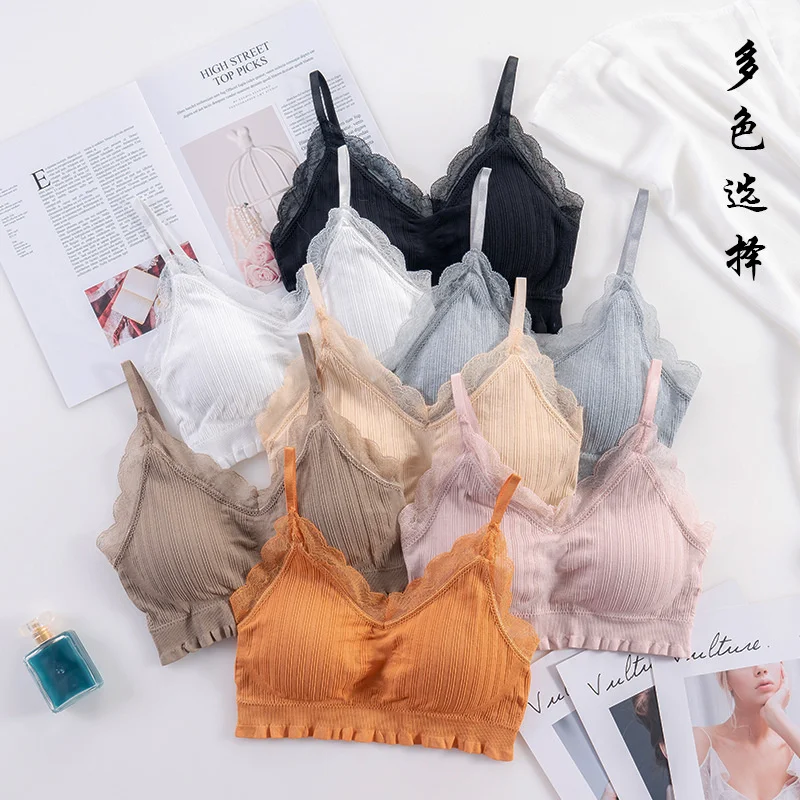3D Sexy Lingerie Seamless Sport Bra U Type Backless Strapless Top Bra Push Up Bralette Brassiere Women Underwear lace Girls