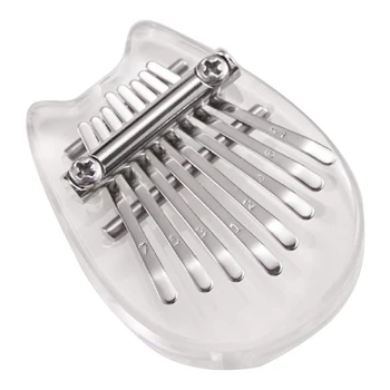 

8 Keys Mini Kalimba Portable Thumb Piano Transparent Thumb Piano Fit for Kids Adults Beginners Music Gift
