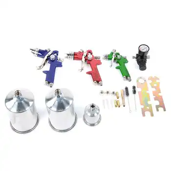

3pcs Air Spray Gun HVLP Mini Spray Paint Gun Kit Auto Air Sprayer Gravity Feed Type 1.0 1.4 1.7 Nozzle Air Spray Gun