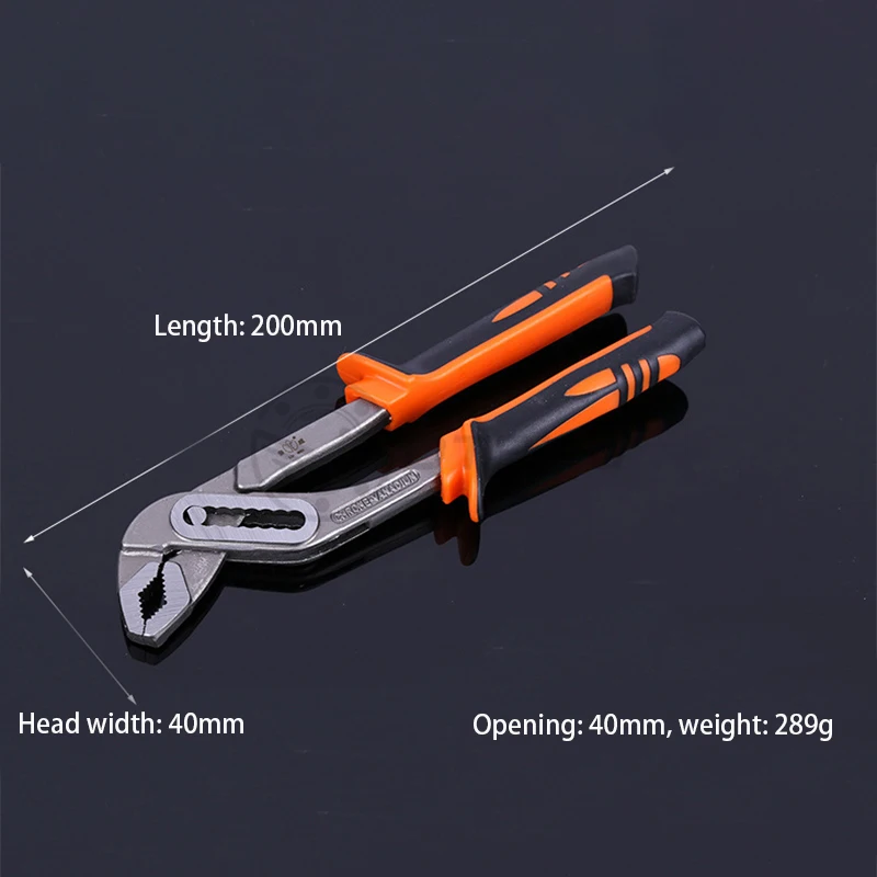 Orange 8 inch " /12" сверхмощные быстрые трубные гаечные ключи с большим отверстием универсальные регулируемые водные Клещи для зажима трубы ручные инструменты для деятельности сантехника - Цвет: Orange 8 inch