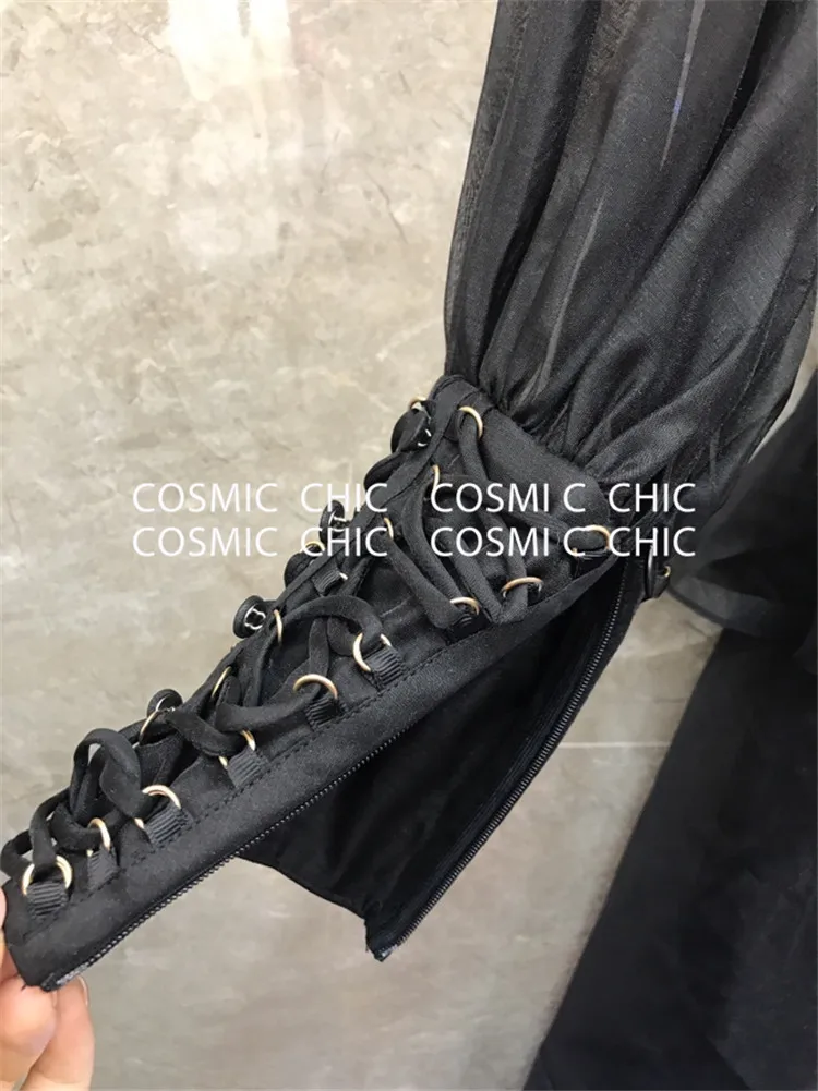 Cosmicchic подиумное винтажное платье макси с цветочным принтом, Необычные Вечерние платья с длинным рукавом-фонариком, элегантное женское платье с поясом