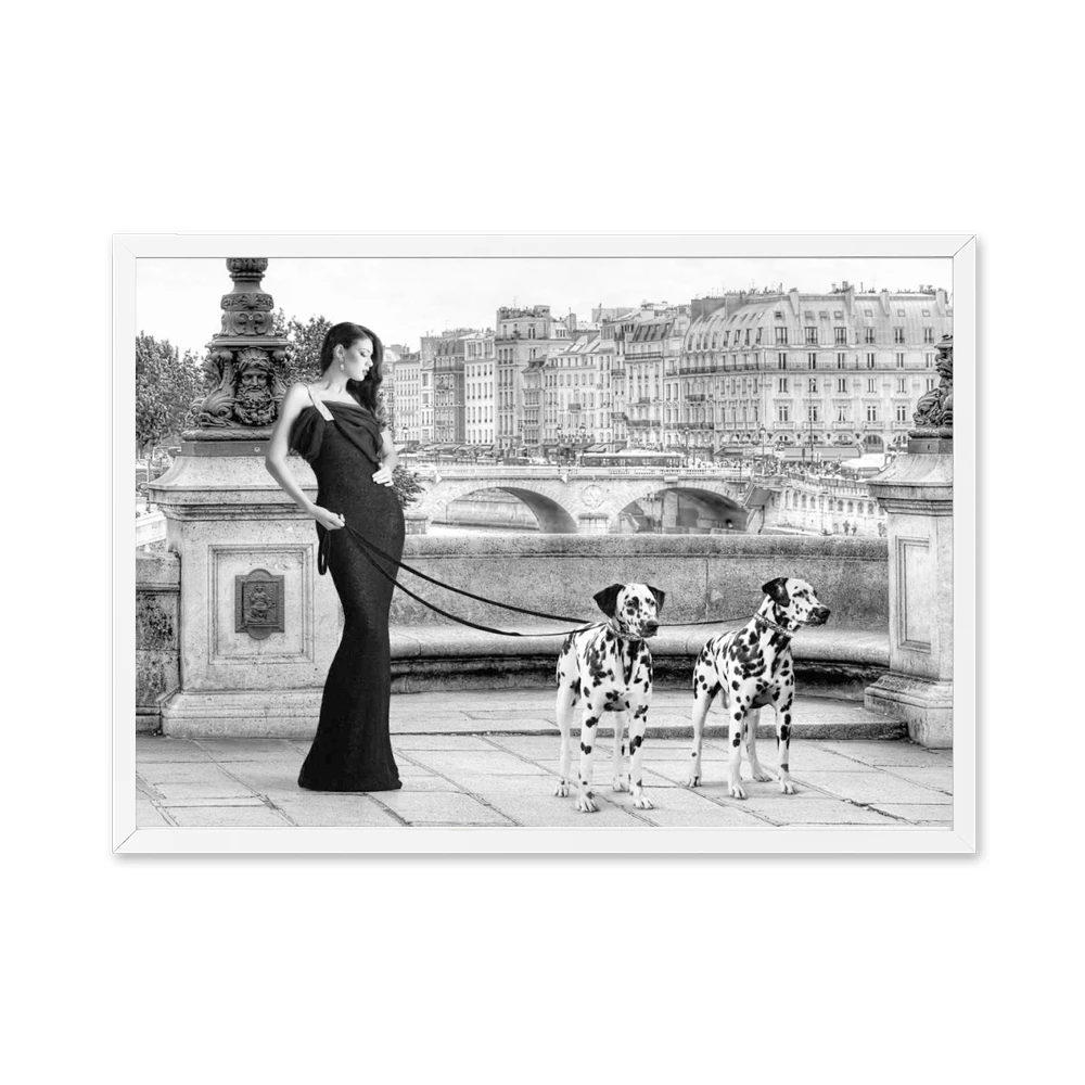Модные животные Винтаж Vogue черно-белые настенные художественные картины на холсте скандинавские плакаты и принты настенные картины для декора гостиной - Цвет: Picture C