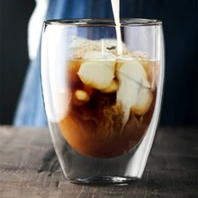 Двухслойные Кофе кружка с ручкой теплоизоляция Питьевая чашка для кофе, молока Чай чашка прозрачная питьевая посуда в станет желанным подарком для друзей