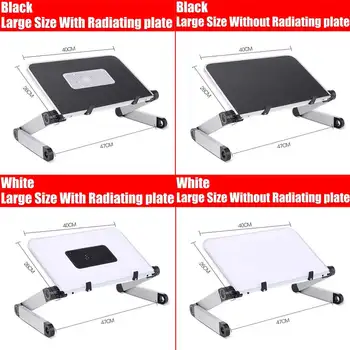 

Big Portable foldable adjustable folding table for Laptop Desk Computer mesa para notebook Stand Tray For Sofa Bed Black White