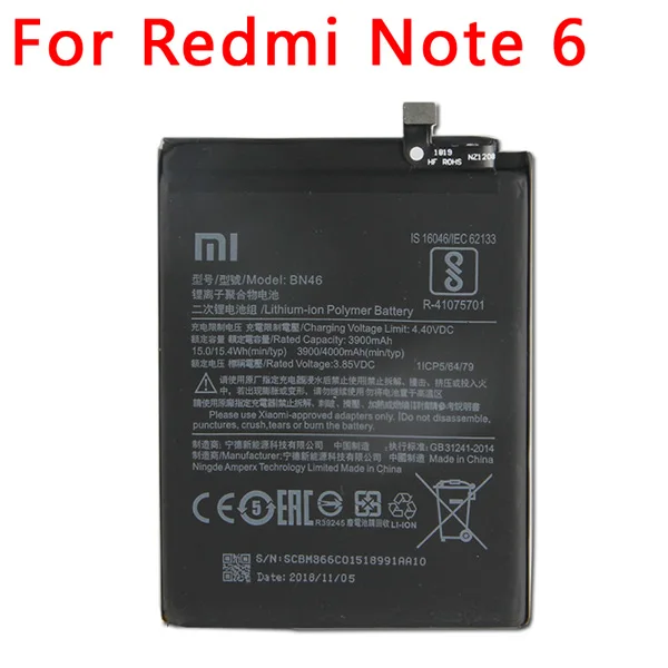 Xiao mi Xiaomi mi BN46 аккумулятор для телефона Xiao mi Red mi 7 Red mi 7 Note6 Note 6 Note 8 Note8 BN46 4000 мАч аккумулятор+ инструмент - Цвет: for Redmi Note6