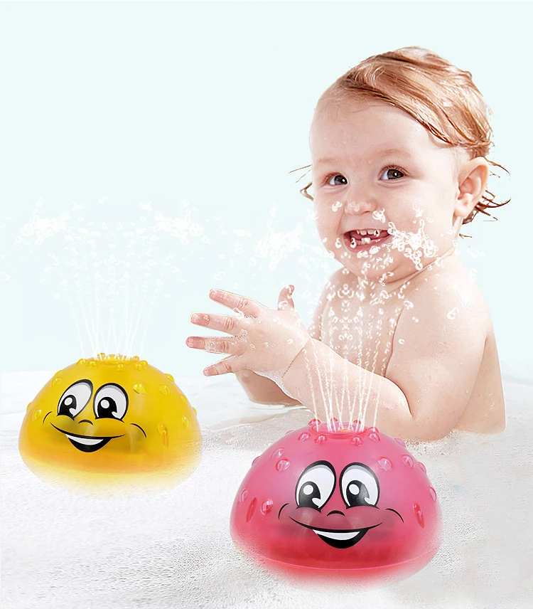 Jouets de bain pulvérisation lumière de l'eau rotation avec douche piscine enfants jouets pour enfants enfant en bas âge natation partie salle de bain lumière LED jouets