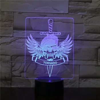 

Halloween Decor Eagle Skull Alien 3D Night Light Tornado Bulb LED USB RGB Mood Multicolor Luminaria Kids Toy Dropship Gifts 2914