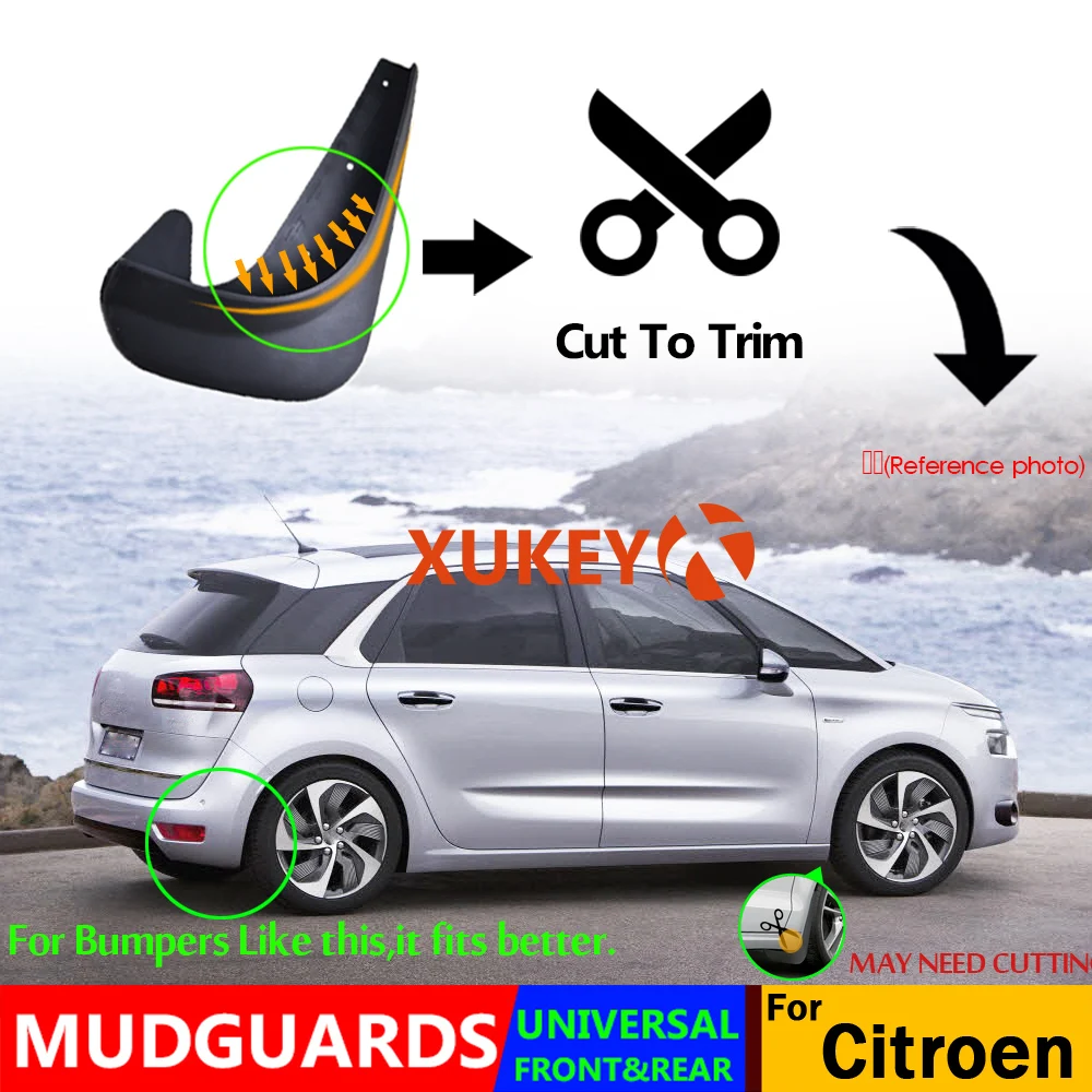 4x Брызговики для Citroen C1 C2 C3 Berlingo C4 Grand Picasso Xsara SpaceTourer DS5 C5 Aircross|Грязезащита| |