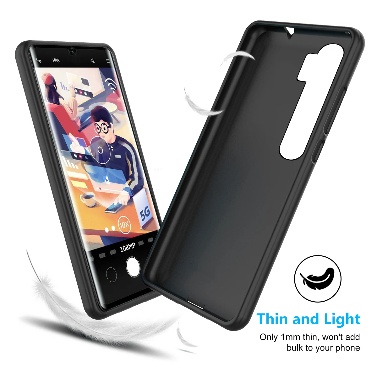 

For Xiaomi Mi Note 10 Mi CC9 Pro Back Case Slim Fit Soft TPU Shockproof Phone Case Protective Cover Bag Coque Funda Anti-Scratch