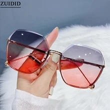 

2021 Fashion Rimless Sunglasses Women Vogue Oculos De Sol Feminino Square Glasses Tide Lunette De Soleil Femme Zonnebril Dames