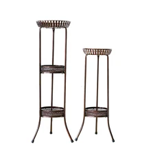 Многоэтажный балкон Крытый двухслойный трехслойный цветочный горшок хлорофитум железная художественная Цветочная стойка