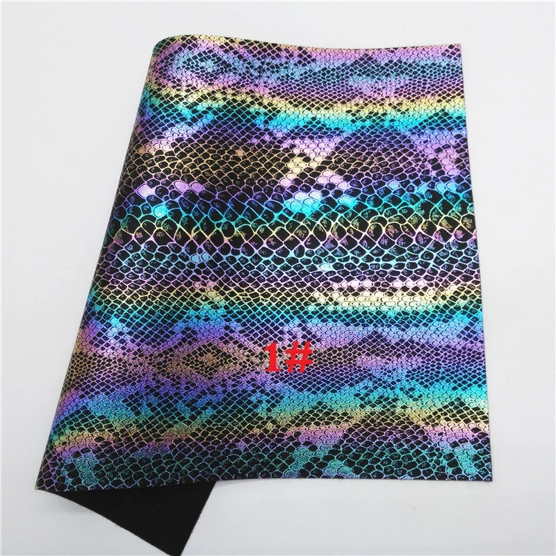 Glitterwishcome 21X29 см A4 размер винил для бантов Переливающаяся металлическая змеиная кожа, искусственная кожа листы для бантов, GM590A - Цвет: 1