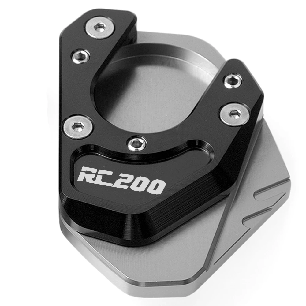 GY-BK-RC200 Для KTM RC200 RC 200 Аксессуары для мотоциклов с ЧПУ Алюминий мотоцикл стопы боковая стойка увеличитель - Цвет: GY-BK-RC200