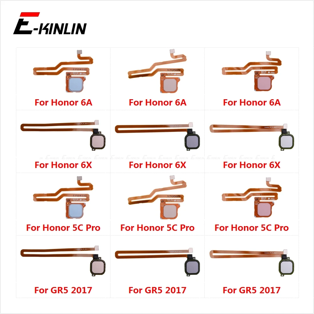 

Fingerprint Sensor Home Button For HuaWei Honor 6C 6A 6X 5C Pro GR5 2017 Touch ID Return Button Menu Connector Flex Cable Ribbon