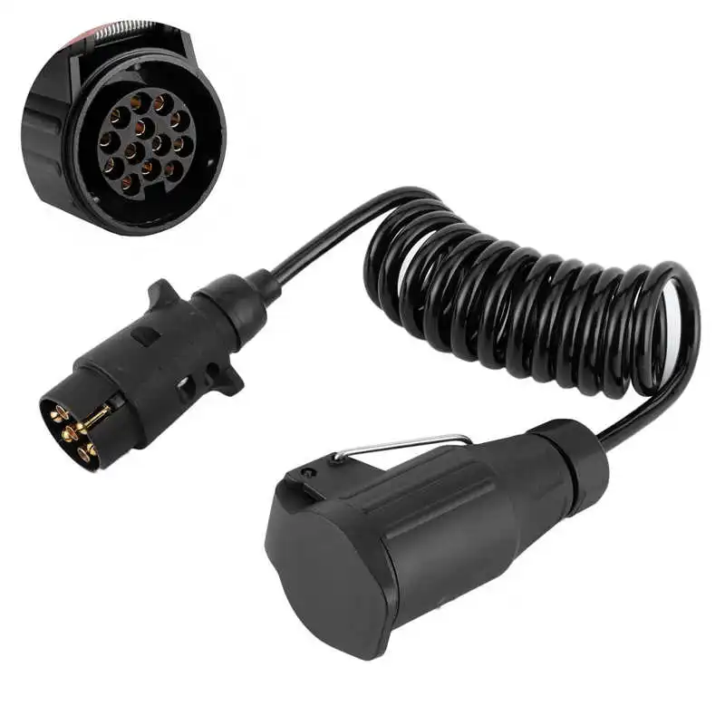Trailer Wiring Spring Wire Connection Cables Extension Cord Caravan Connectors 12V 7 to 13 Pin