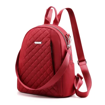

YS-1728 New Fashion Embroidered Line Ladies Backpack Casual Nylon Bags Lightweight Women's Backpack