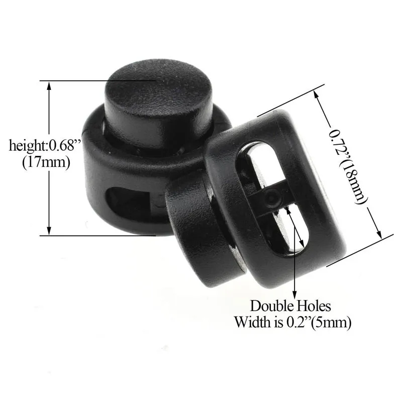 Plastic Spring Cord Locks End Toggle Stopper Hat Elastic Rope Lock Clips DIY Shoelace Clamp for Camping Hiking Backpacks 20Pcs elastic rope locks