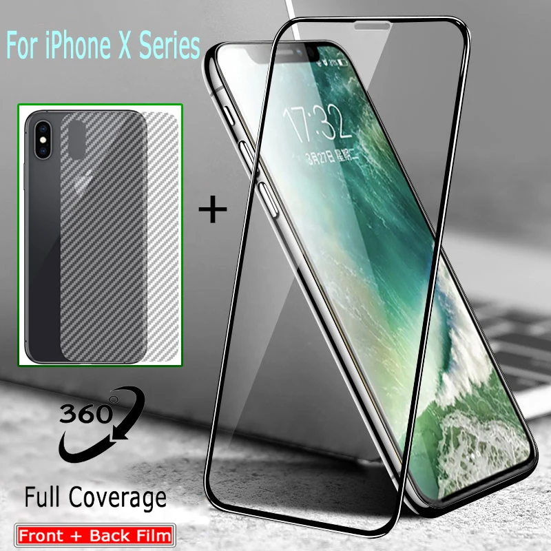 3D передняя+задняя защитная пленка iPhone X XR S Max стекло защитное XS айфон x xr на xs max r s