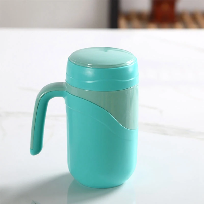 Керамическая чашка вакуумная колба чашка герметичная Изолированная бутылка кружка домашний офис чайная чашка кофейная кружка с ручкой 380 мл синяя