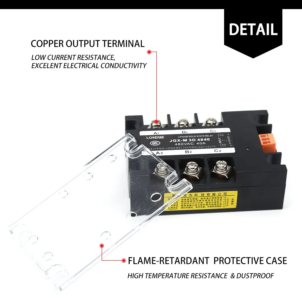 módulo de controle ssr 10a-100a 32vdc controle