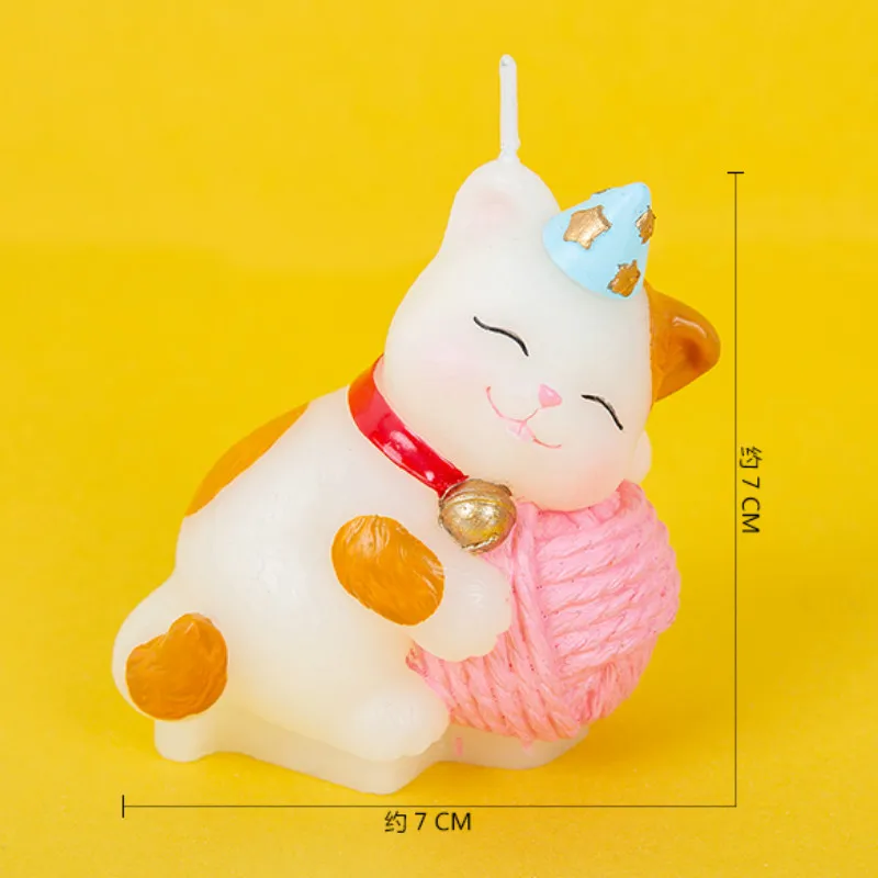 Свечи в форме кошки на день рождения для детей и взрослых бездымные ароматные