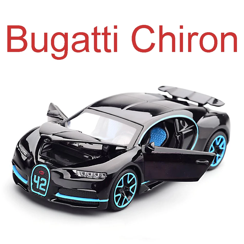 Модель автомобиля Bugatti Chiron модель литая металлическая супер-машинка со