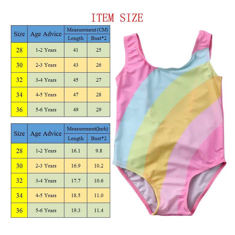Goocheer Baby Bibs/бикини для маленьких девочек, Радужный цветной красивый купальник без рукавов с открытой спиной, купальник с бантиком, пляжная одежда для детей