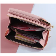 

Ladies Mobile Phone Bag Long Wallet Fashion New Cute Student Wallet Ladies Leather Pu Leather One-shoulder Diagonal Wallet