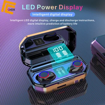 

TWS Bluetooth 5.0 Earphones 2000mAh Charging Box Wireless Headphone 9D Stereo Sports Waterproof Earbuds Headsets With Microphone
