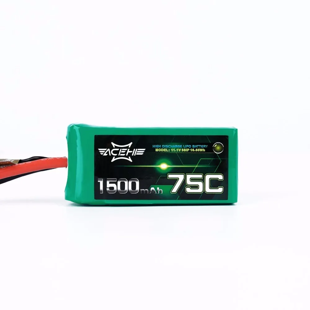 Высокая скорость Lipo RC батарея ACEHE 11,1 V 1500mAh 75C емкость 3S1P 16,65 WH