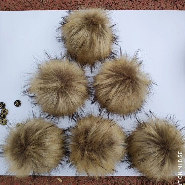 wholesale 14cm fake pompom faux fox